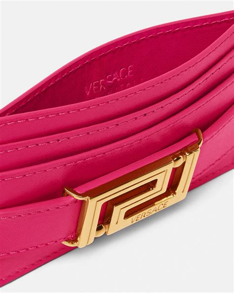 versace portemonnaie damen rosa|Versace greek goddess card holder.